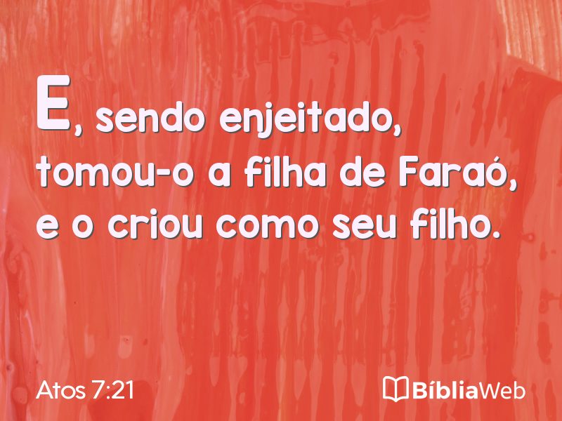 Atos 7:21 em imagem para compartilhar