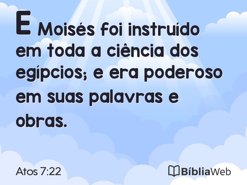 Atos 7:22 em imagem para compartilhar
