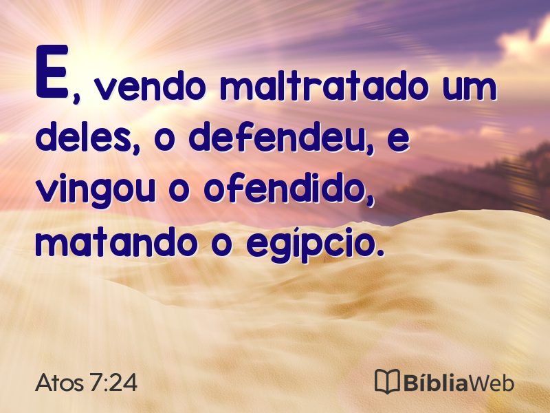 Atos 7:24 em imagem para compartilhar