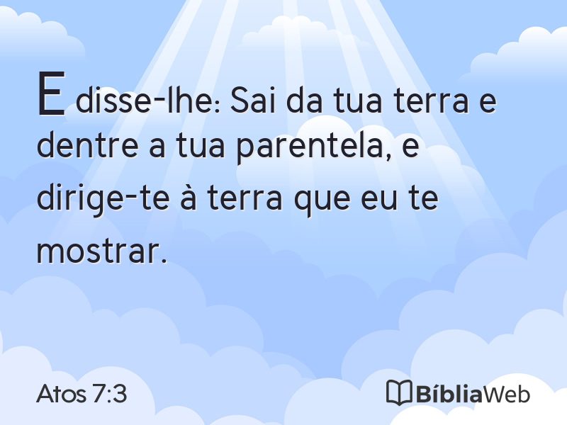 Atos 7:3 em imagem para compartilhar