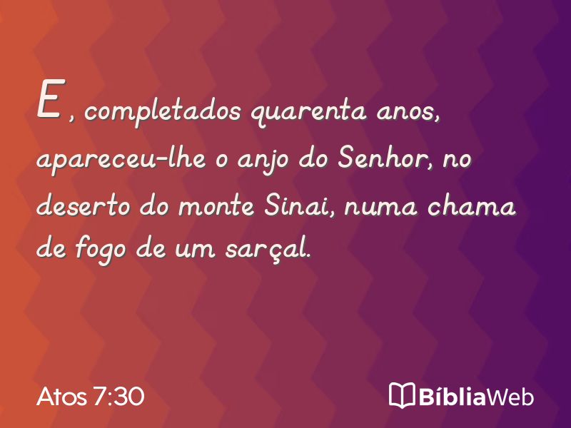 Atos 7:30 em imagem para compartilhar
