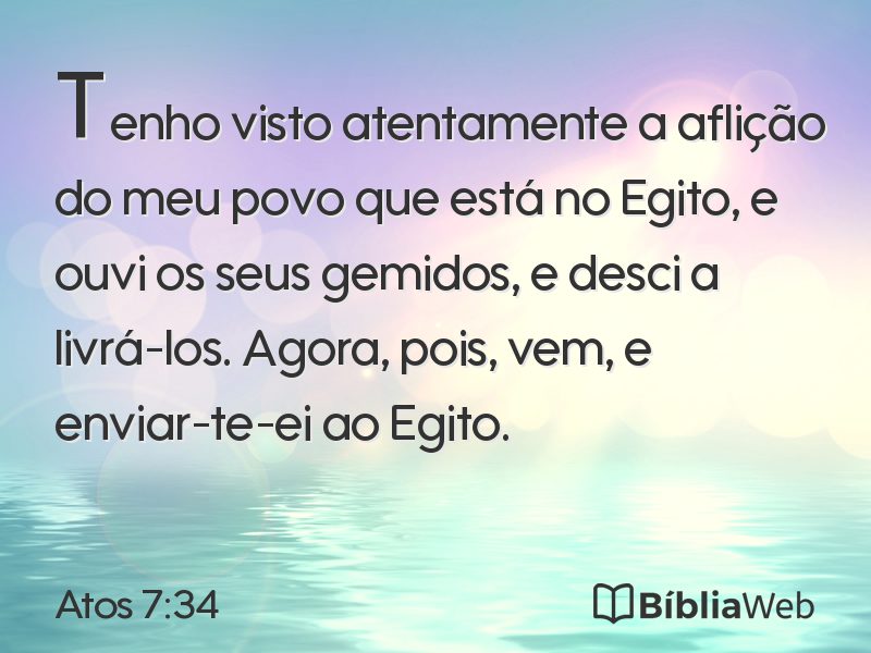 Atos 7:34 em imagem para compartilhar