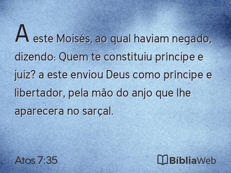 Atos 7:35 em imagem para compartilhar