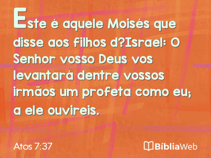 Atos 7:37 em imagem para compartilhar