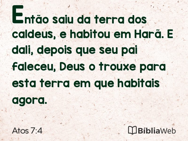 Atos 7:4 em imagem para compartilhar