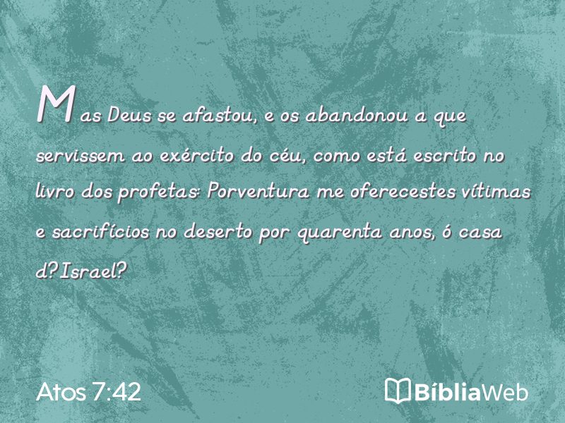 Atos 7:42 em imagem para compartilhar