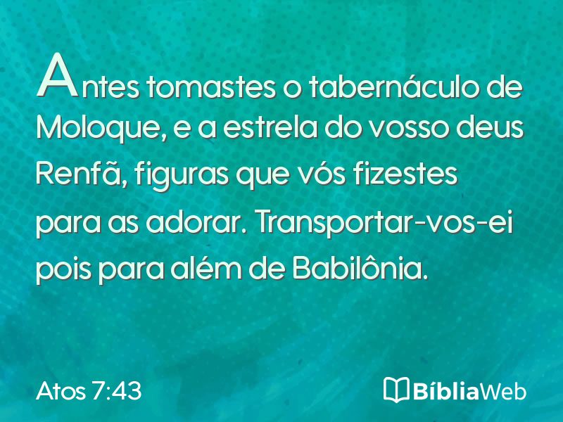 Atos 7:43 em imagem para compartilhar