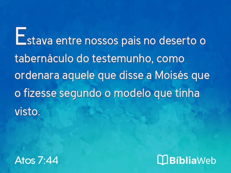 Atos 7:44 em imagem para compartilhar