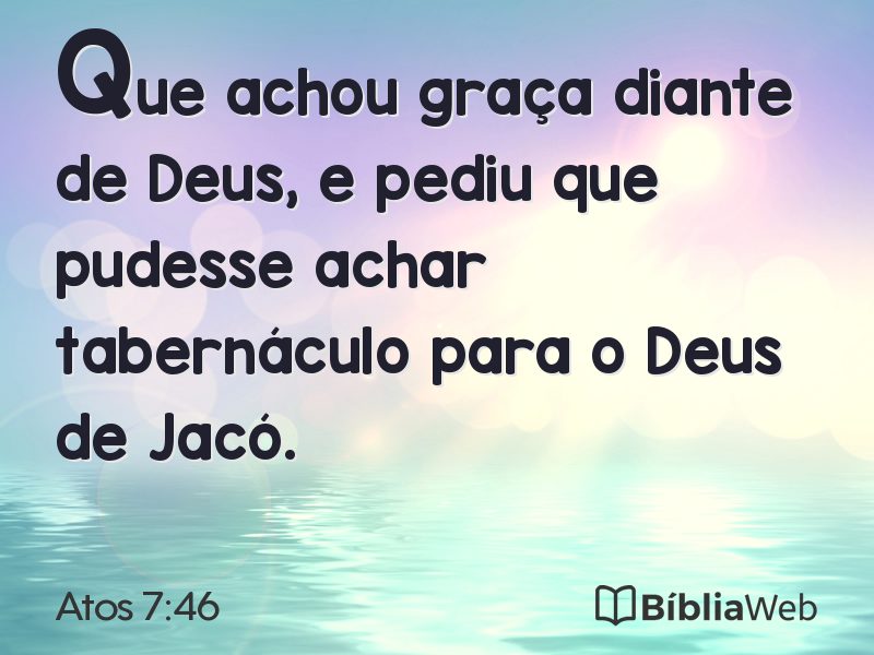 Atos 7:46 em imagem para compartilhar