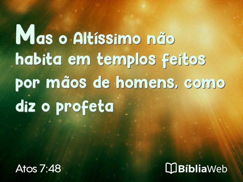 Atos 7:48 em imagem para compartilhar