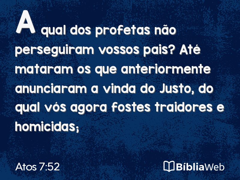 Atos 7:52 em imagem para compartilhar
