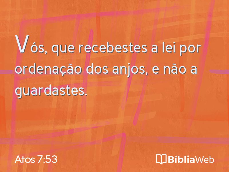Atos 7:53 em imagem para compartilhar