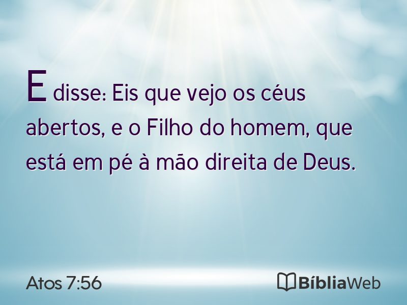 Atos 7:56 em imagem para compartilhar