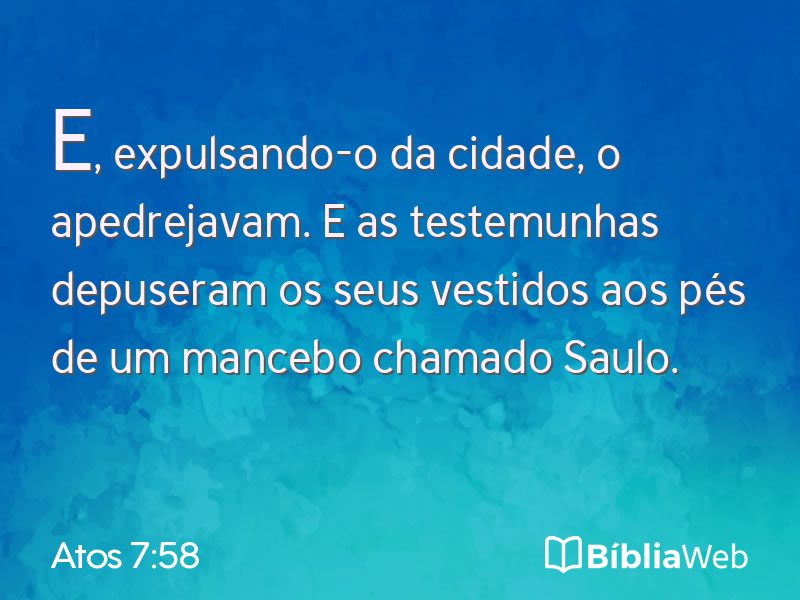 Atos 7:58 em imagem para compartilhar