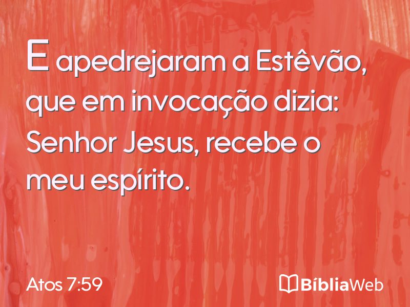 Atos 7:59 em imagem para compartilhar