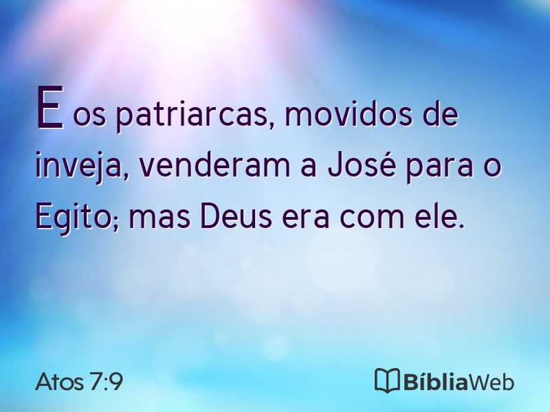 Atos 7:9 em imagem para compartilhar