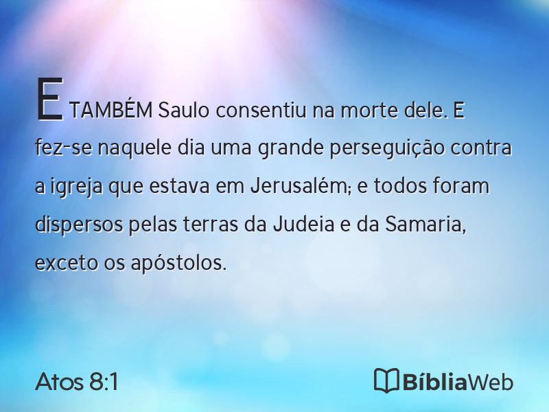 Atos 8:1 em imagem para compartilhar