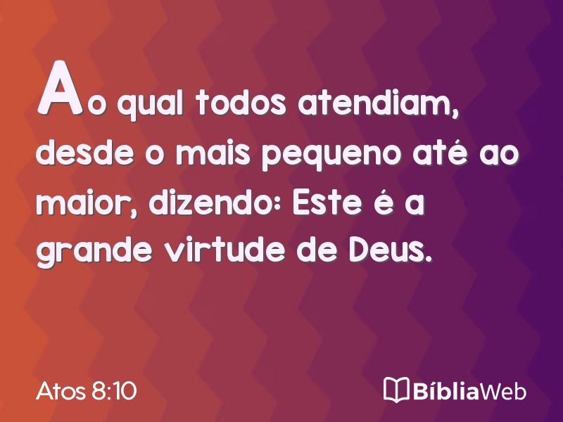 Atos 8:10 em imagem para compartilhar