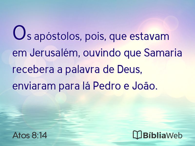 Atos 8:14 em imagem para compartilhar