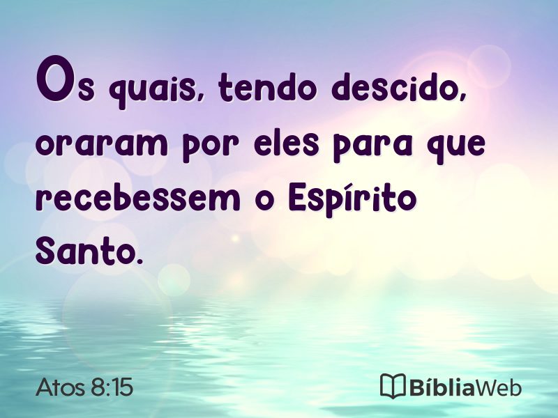 Atos 8:15 em imagem para compartilhar