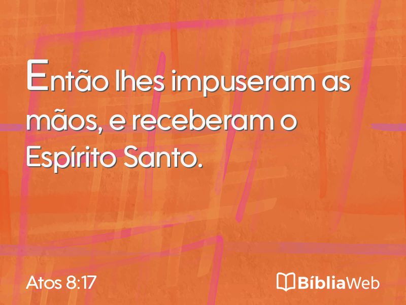 Atos 8:17 em imagem para compartilhar
