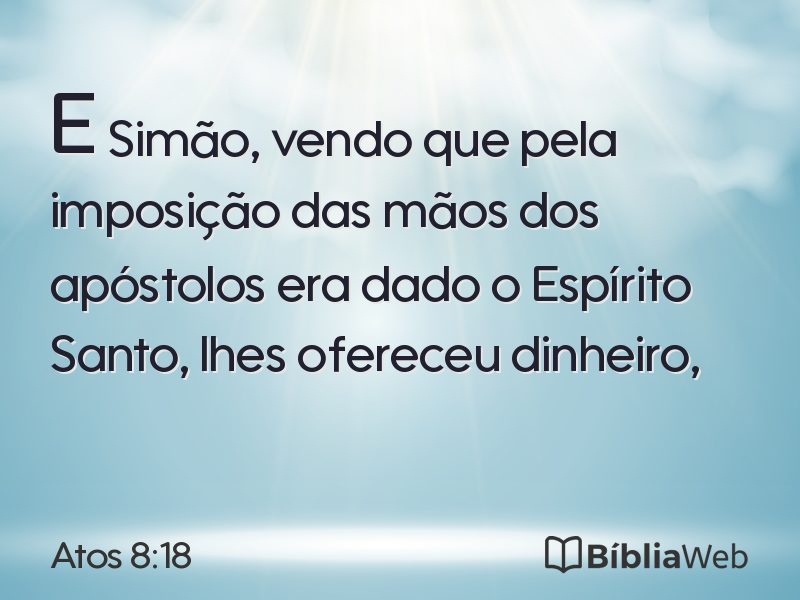 Atos 8:18 em imagem para compartilhar