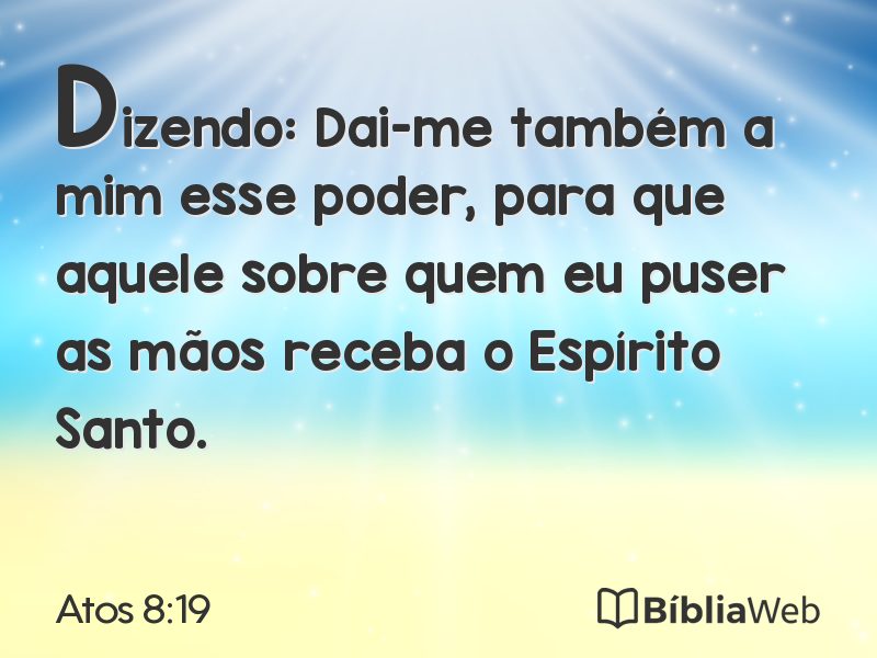 Atos 8:19 em imagem para compartilhar