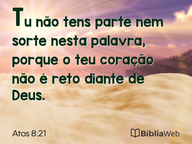 Atos 8:21 em imagem para compartilhar