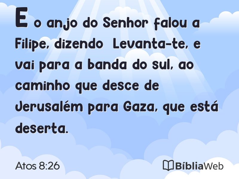 Atos 8:26 em imagem para compartilhar