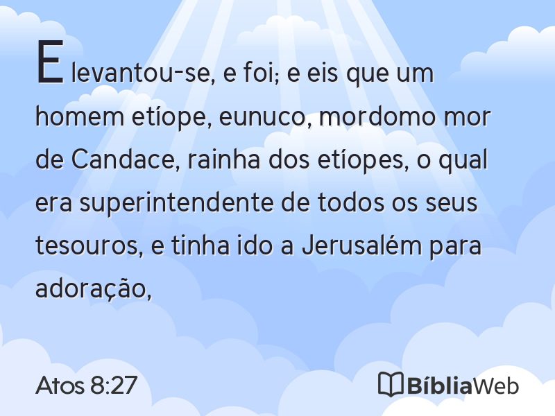 Atos 8:27 em imagem para compartilhar