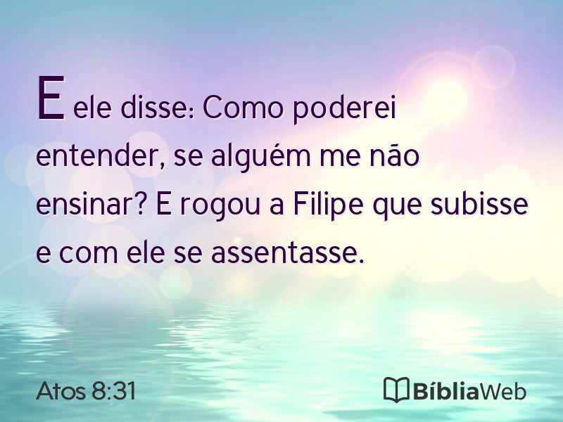 Atos 8:31 em imagem para compartilhar