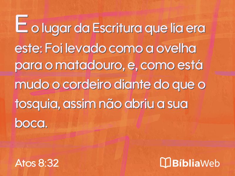 Atos 8:32 em imagem para compartilhar