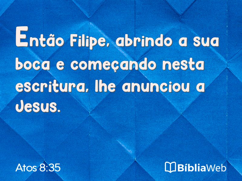 Atos 8:35 em imagem para compartilhar