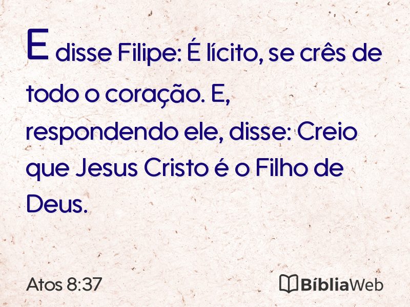 Atos 8:37 em imagem para compartilhar