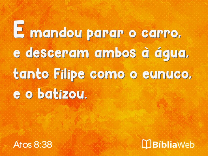 Atos 8:38 em imagem para compartilhar