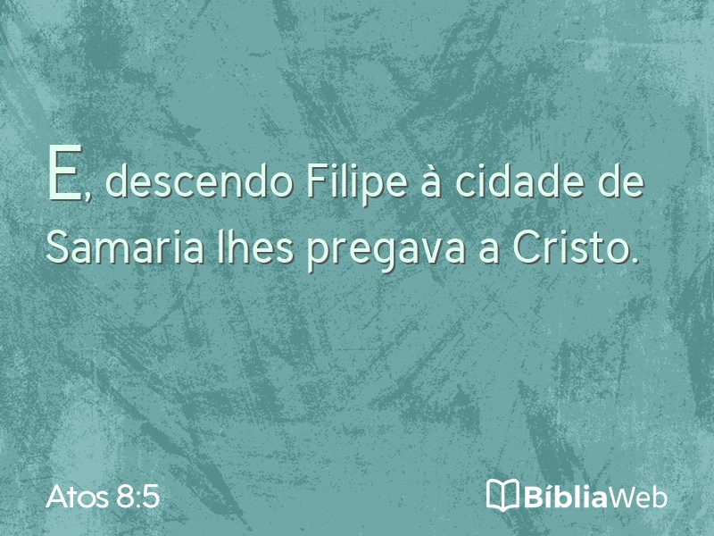 Atos 8:5 em imagem para compartilhar
