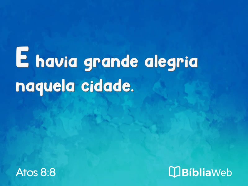 Atos 8:8 em imagem para compartilhar