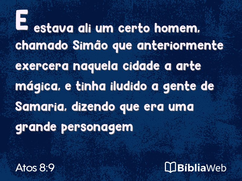 Atos 8:9 em imagem para compartilhar