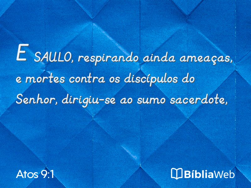 Atos 9:1 em imagem para compartilhar