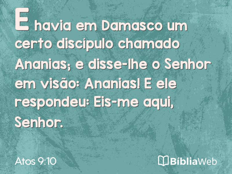 Atos 9:10 em imagem para compartilhar