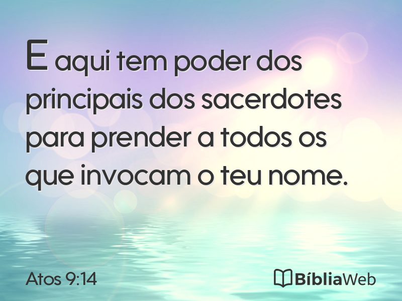 Atos 9:14 em imagem para compartilhar