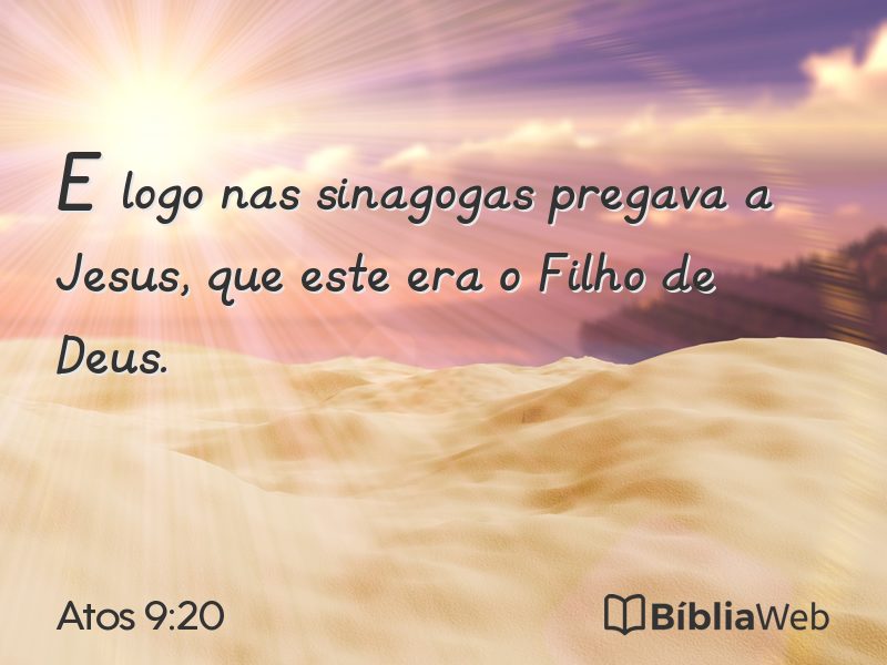 Atos 9:20 em imagem para compartilhar