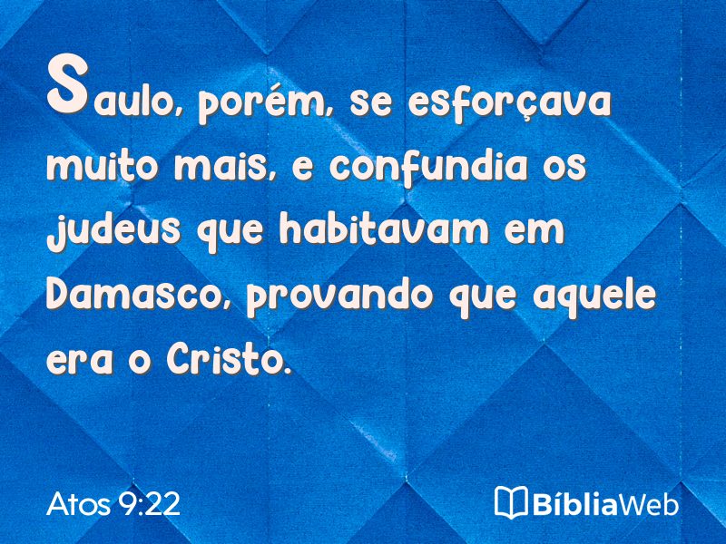 Atos 9:22 em imagem para compartilhar