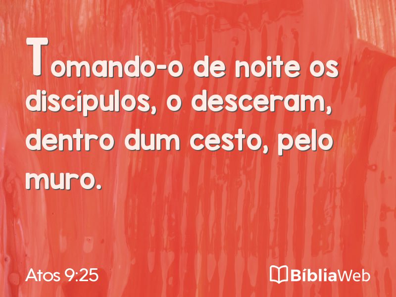 Atos 9:25 em imagem para compartilhar