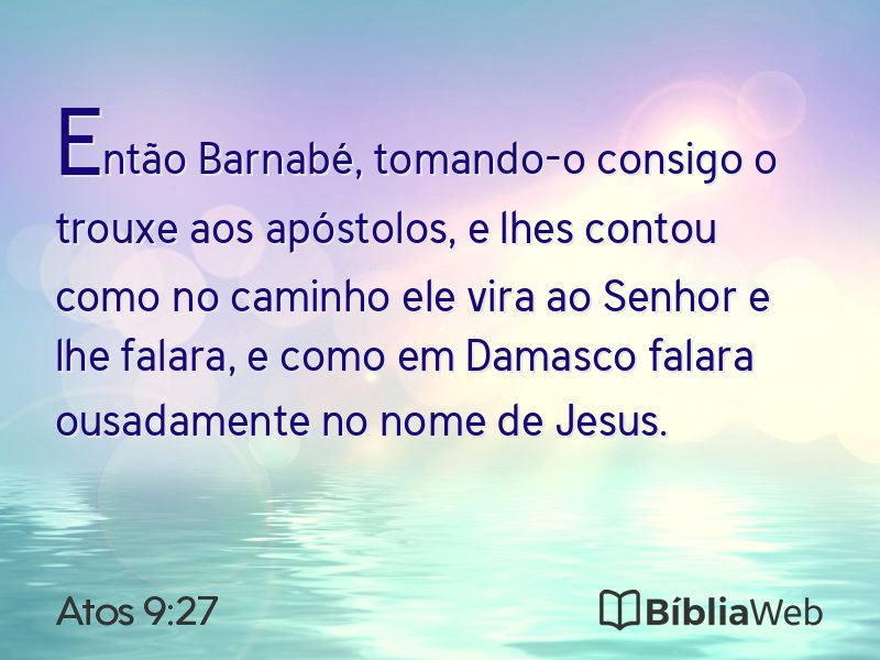 Atos 9:27 em imagem para compartilhar