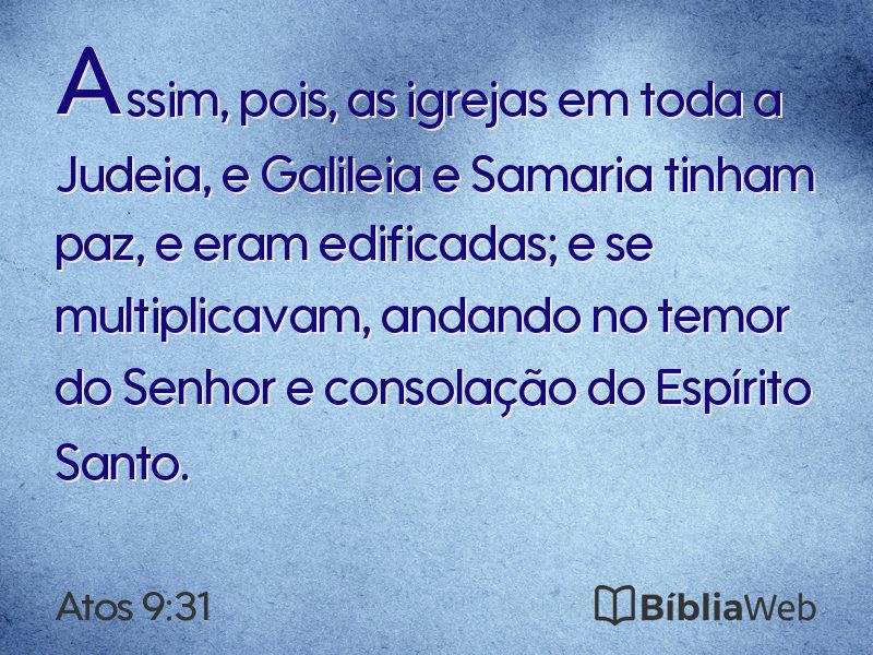 Atos 9:31 em imagem para compartilhar