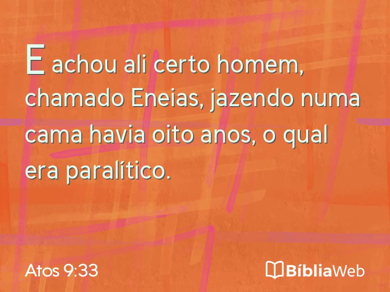 Atos 9:33 em imagem para compartilhar