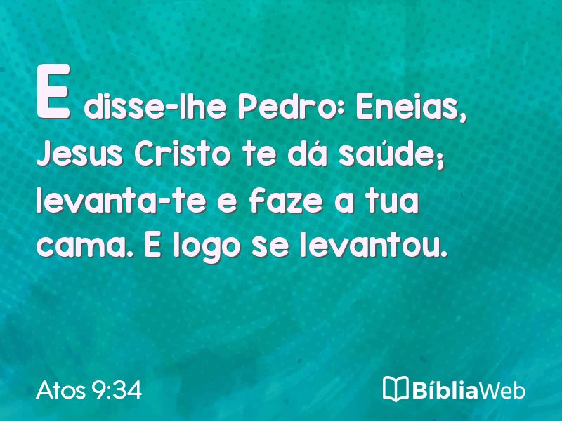 Atos 9:34 em imagem para compartilhar