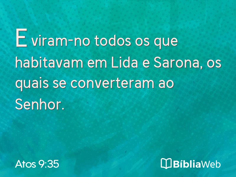 Atos 9:35 em imagem para compartilhar
