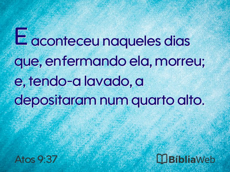 Atos 9:37 em imagem para compartilhar